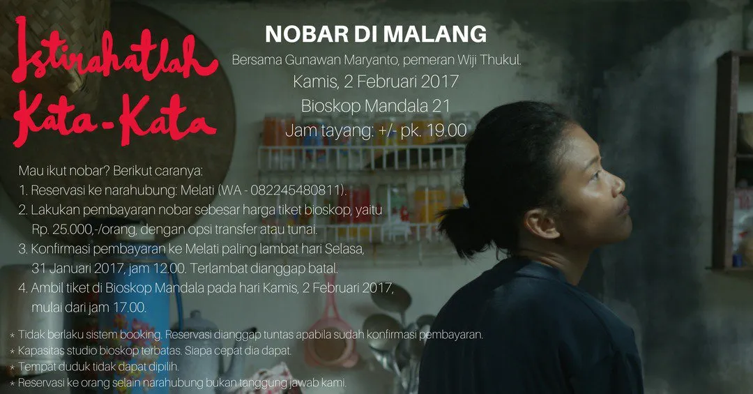 Flyer sayembara Istirahatlah Kata-Kata.