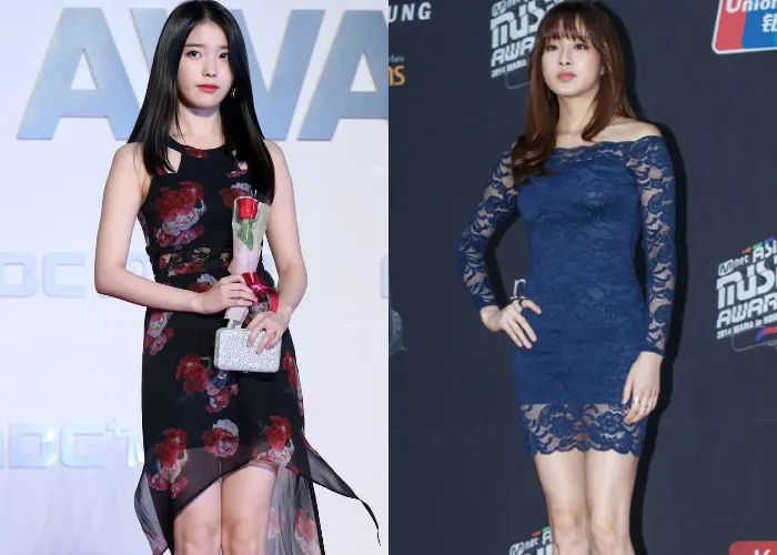IU dan Kang Sora membuktikan jika mereka bisa tampil memukau meski tanpda dress mahal. @soompi.com