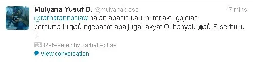 Komentar OI Terhadap Status Farhat Abbas