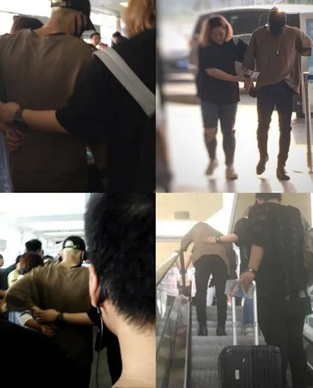 Jackson GOT7 saat berada di bandara setelah mengalami kecelakaan. ©Nate.com