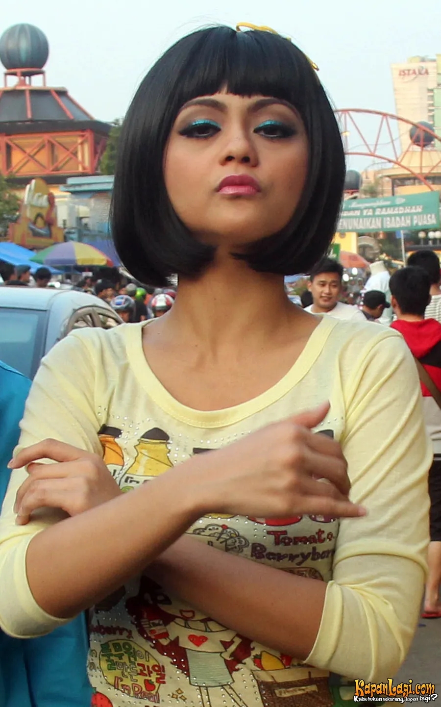 Ramadan tahun sebelumnya, Jenita Janet sempat berjualan sop buah sebelum menjadi artis.