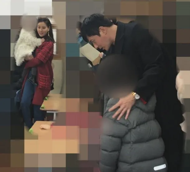 Jang Dong Gun memberikan semangat pada putra pertamanya. ©allkpop.com