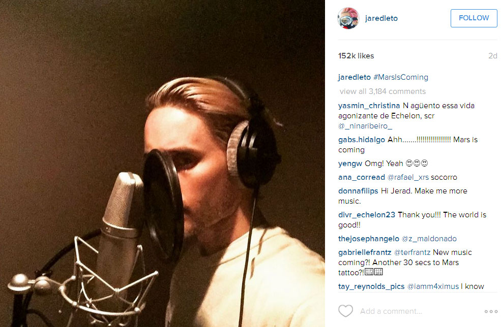Jared Letto sedang siapkan karya baru bersama 30 Seconds To Mars © Instagram/jaredletto