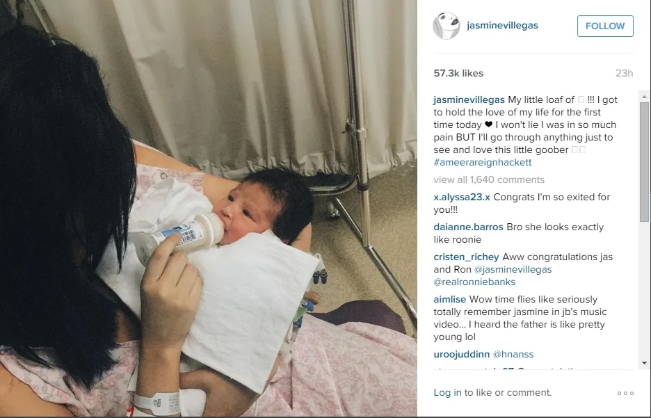 Jasmine Villegas baru saja melahirkan anak pertamanya. ©instagram.com/jasminevillegas