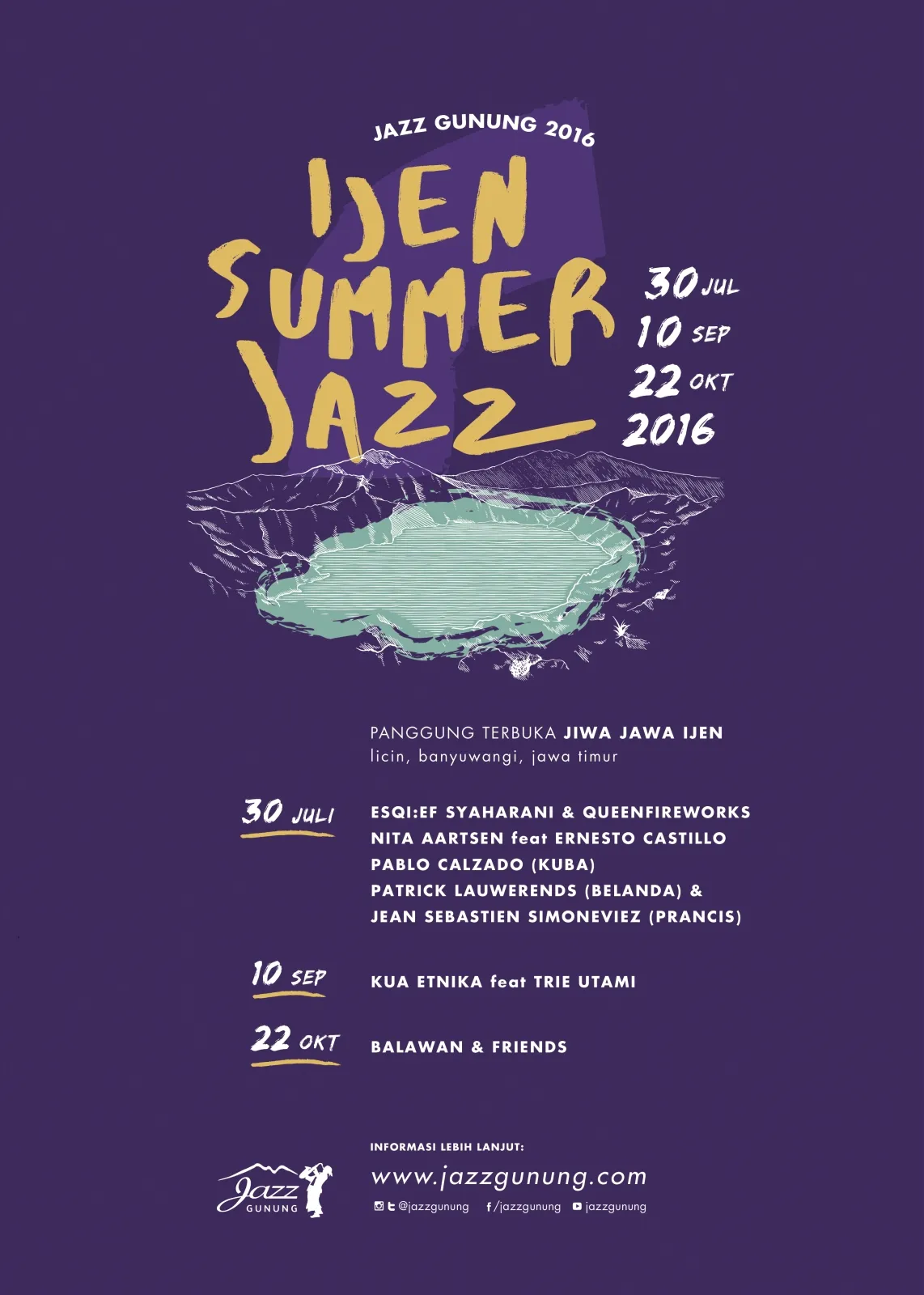 Ijen Summer Jazz akan hadirkan alunan musik dan pemandangan indah sekaligus