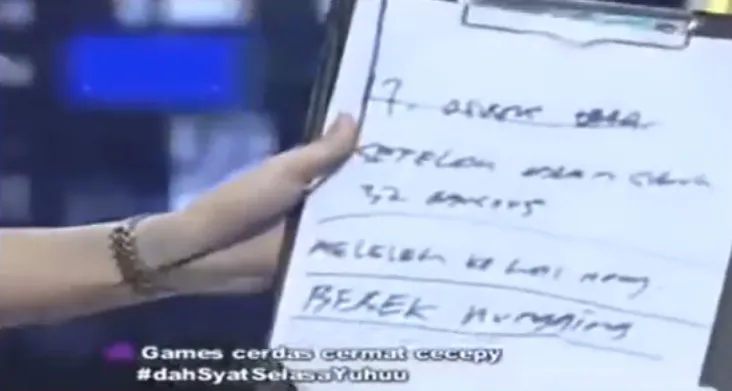 Jawaban Zaskia Shinta di Dahsyat yang memicu masalah. ©Screencaps Dahsyat RCTI