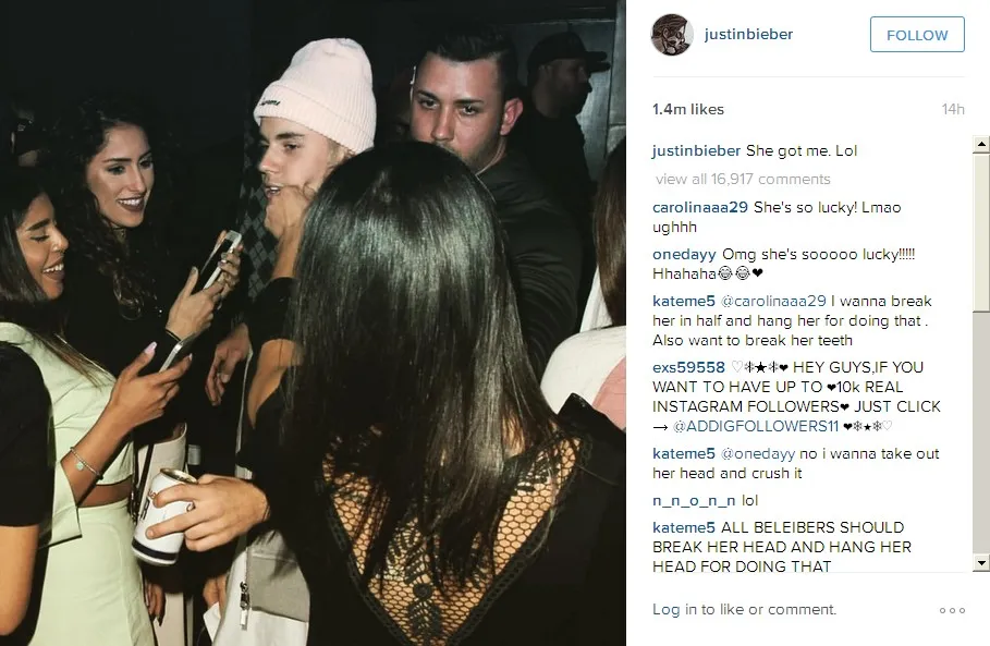 Justin Bieber Dicubit Beliebers © Instagram justinbieber