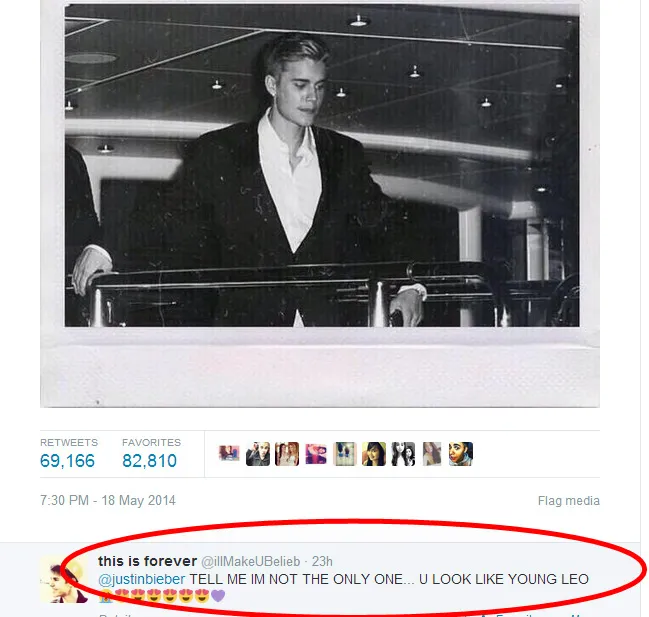 Komentar fans Justin Bieber @ Twitter.com/Justin Bieber