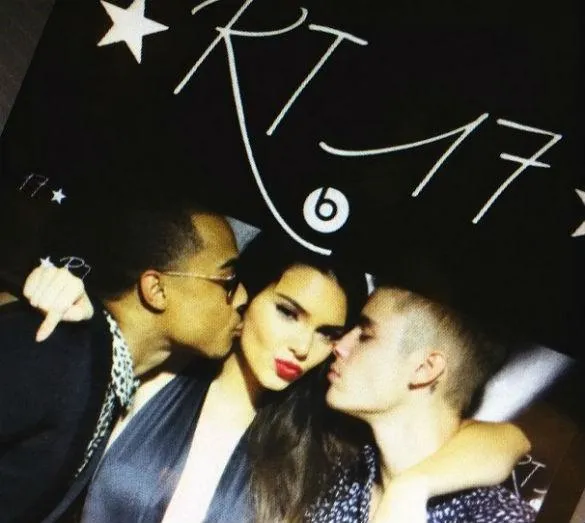 Kendall Jenner bersama Justin Bieber dan Khalil @ Instagram/Kendall Jenner