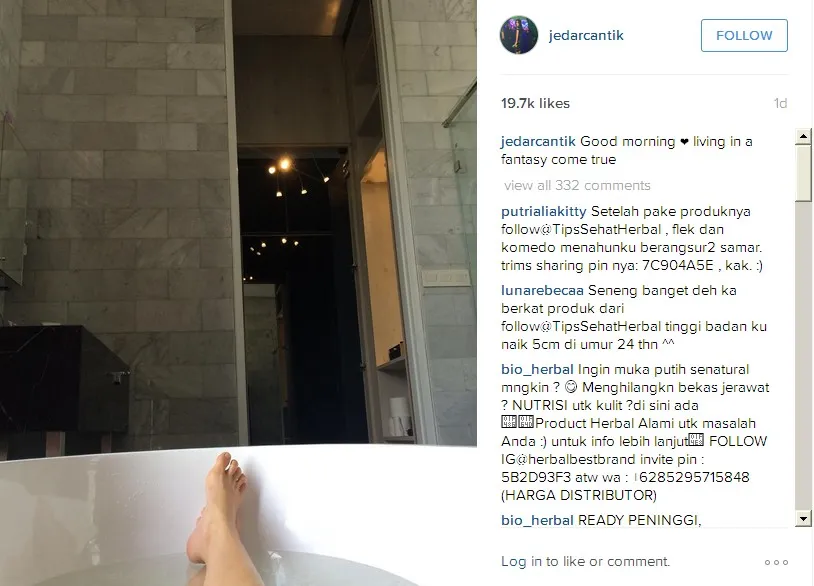 Jessica Iskandar © Instagram jedarcantik