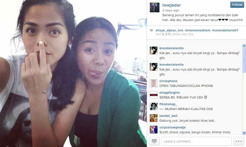 Jessica Iskandar ikut mengenakan sulam alis untuk menunjang kecantikan. / Jessica Iskandar Official Instagram