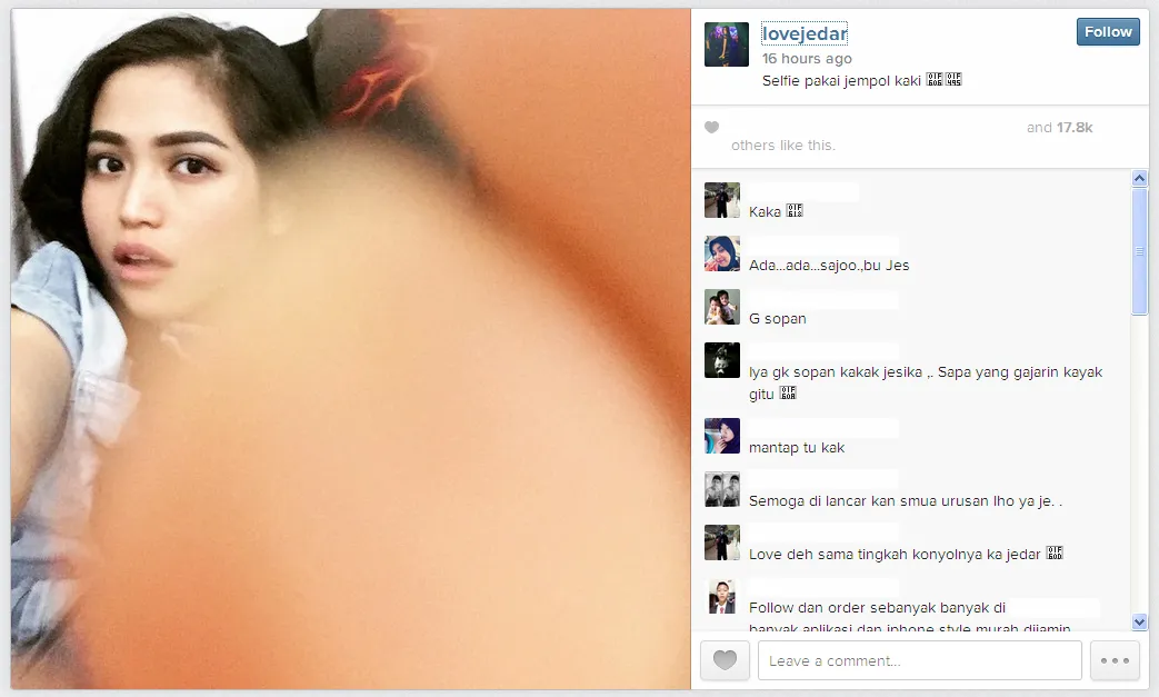 Foto selfie Jessica Iskandar © Jessica Iskandar/instagram