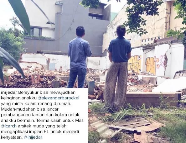 Jessica Iskandar mengungkap akan segera membangun kolam renang di rumah karena permintaan El Barack. ©INstagram/inijedar