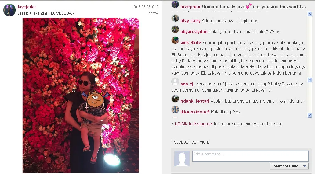 Jedar bersama El @foto: Instagram/lovejedar