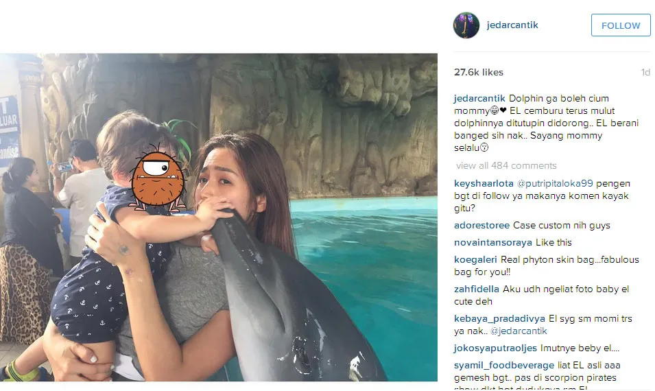 Jessica Iskandar dan buah hatinya saat liburan @foto: Official Instagram Jessica Iskandar