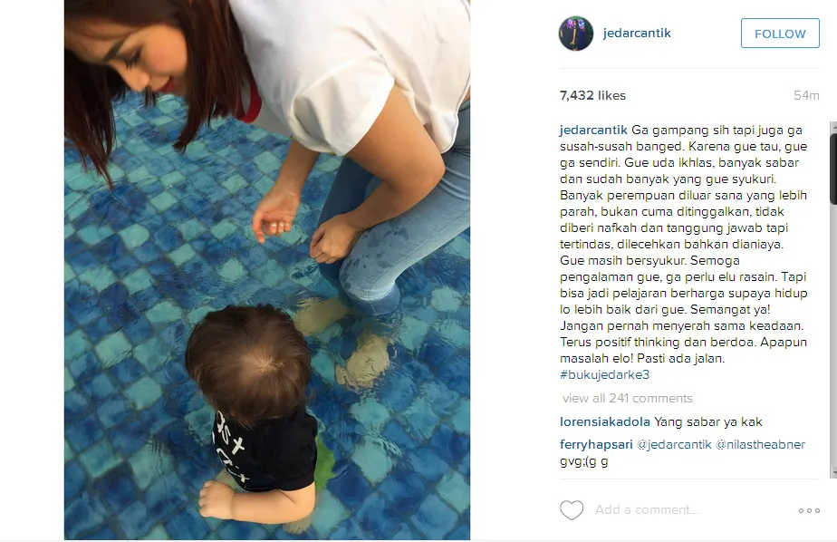 Curahan hati Jedar tentang kisah hidupnya © Instagram/@jedarcantik