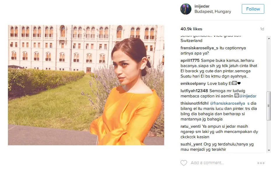 Jedar tulis pesan untuk Ludwig © Instagram/inijedar