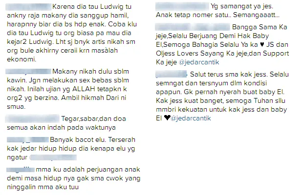 Tanggapan netizen tentang kisah hidup Jedar © Instagram/JedarCantk