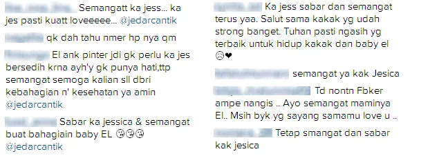 Komentar netizen tentang postingan Jedar © Instagram/@jedarcantik