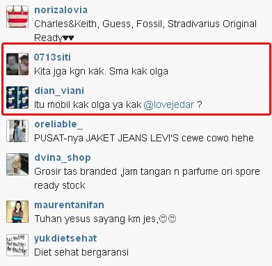 Fans menduga foto tersebut untuk Olga / © Instagram