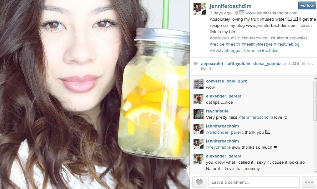 Bibir penuh nan menggoda milik Jennifer Bachdim, pantas Irfan tergila-gila. @instagram/jenniferbachdim