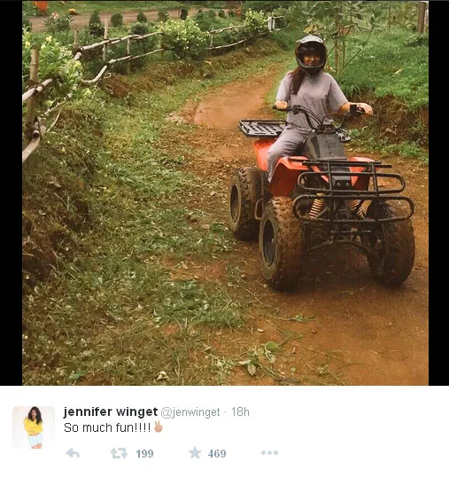 Ini dia keseruan Jennifer Winget saat main ATV @twitter.com/jenwinget