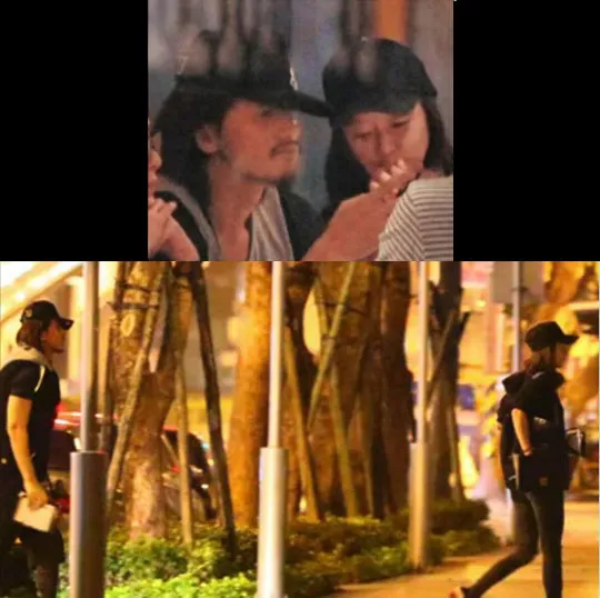 Jerry Yan dan Ruby Lin yang tertangkap kamera di pesta makan malam bersama dan pulang menuju apartemen sang aktris. ©toggle.sg