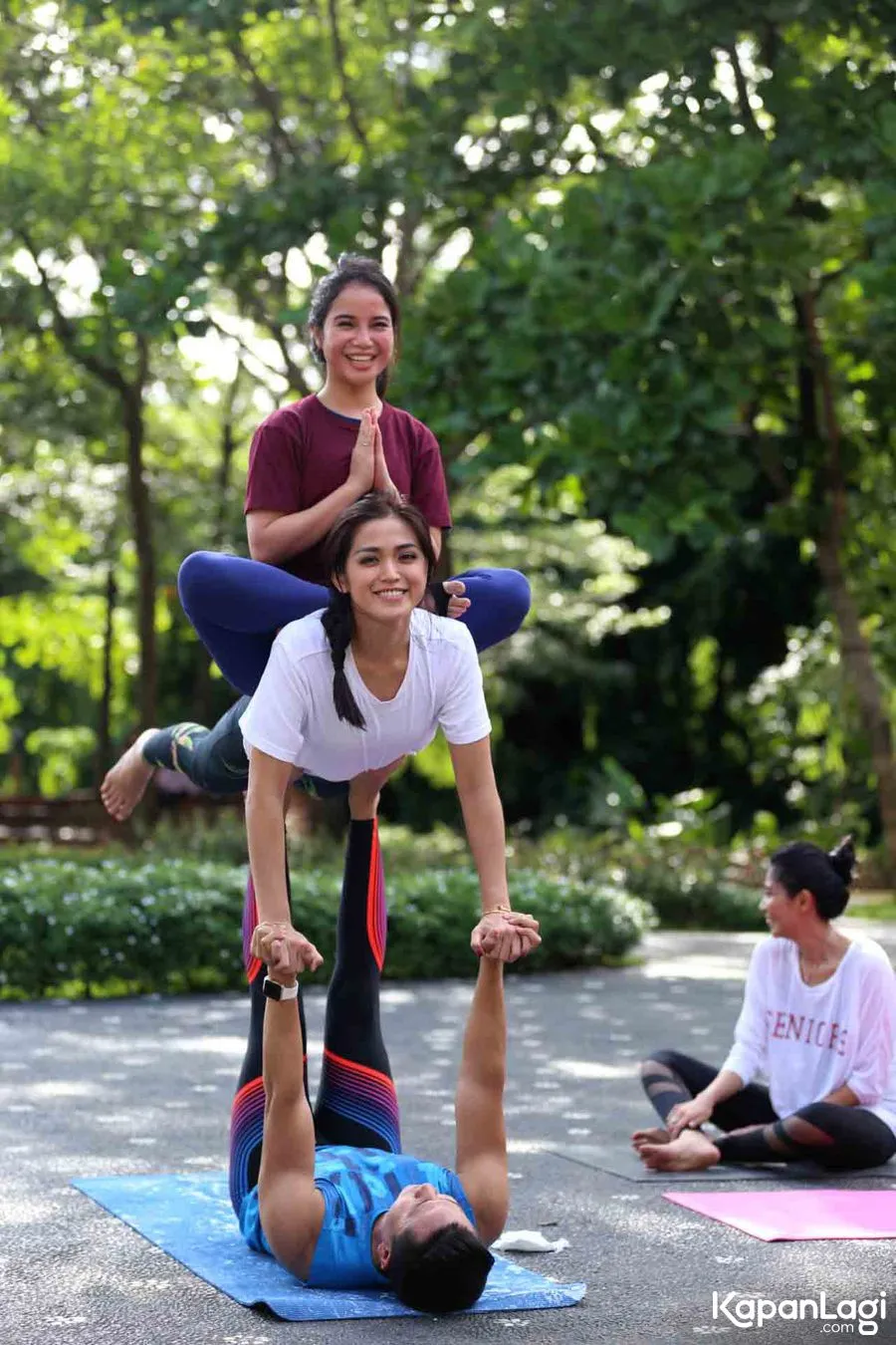 Chacha Frederica olahraga bareng Jessica Iskandar. © KapanLagi.com/Bayu Herdianto