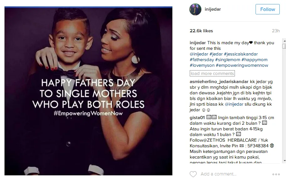 Selamat Hari Ayah untuk Jedar! © Instagram/inijedar