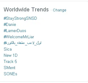 #STAYSTRONGSNSD, Sica, SMent, dan SONEs menjadi trending topic dunia