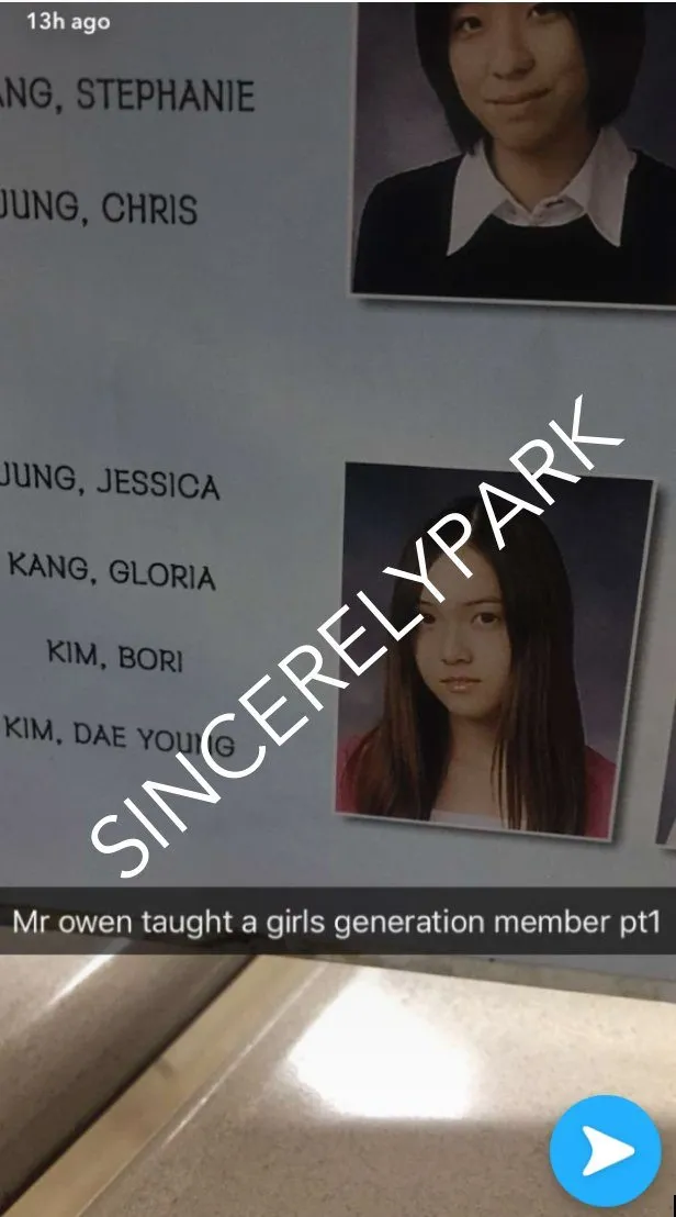 Guru semasa sekolah, mengunggah foto Jessica saaat masih polos. / © via koreaboo.com