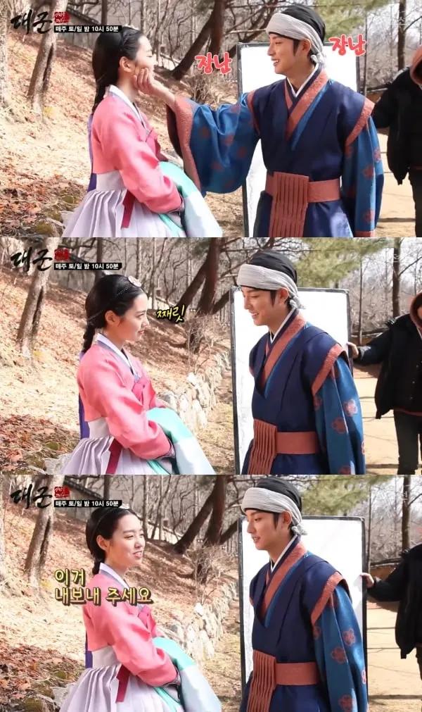Kedekatan Jin Se Yeon dan Yoon Shi Yoon di lokasi syuting © TV Chosun