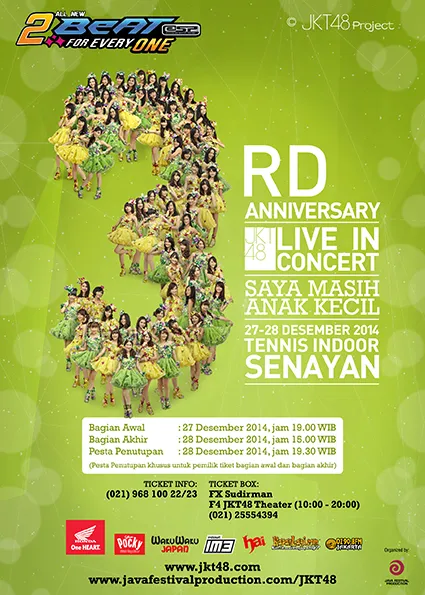 Poster konser 3 tahun JKT48 @JKT48project