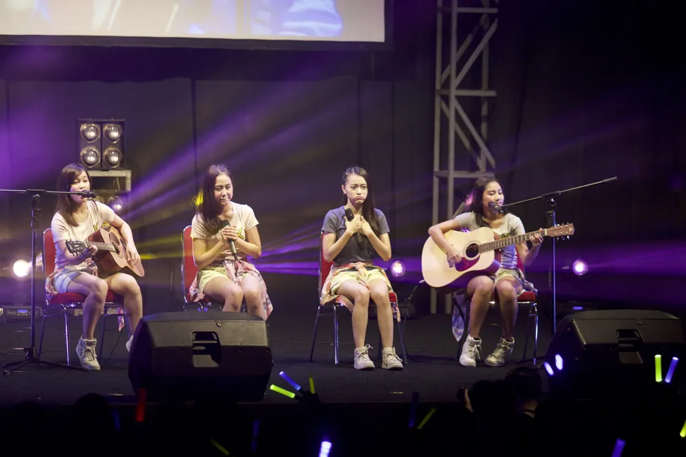 Konser #JanganKasihK3ndor menampilkan unit ekstrakurikuler barunya, JKT48 Akustik © KapanLagi.com/Djoko Poerwanto