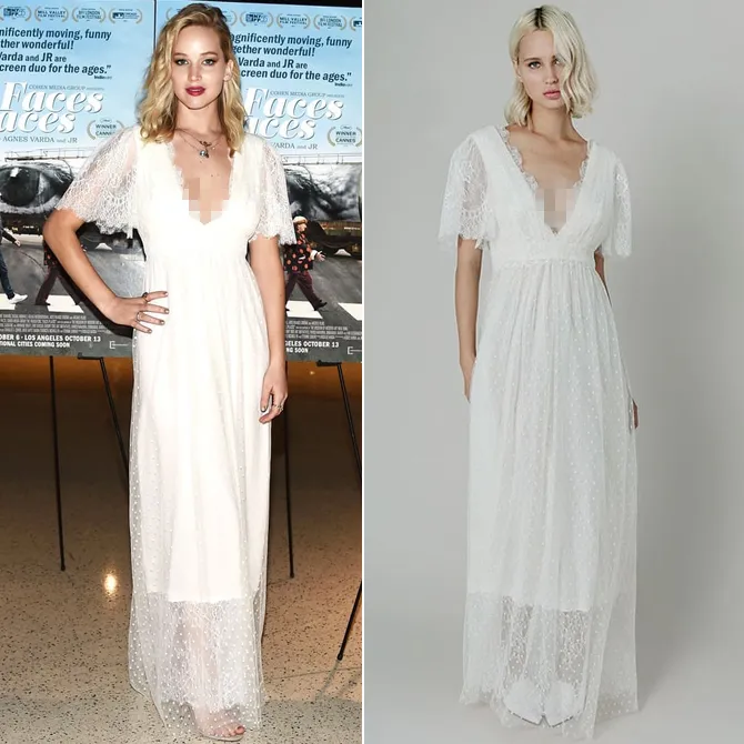 J-Law terlihat cantik dengan gaun pengantinnya © istimewa