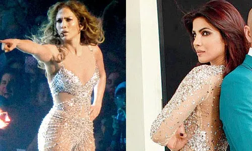 Gaya lain J Lo yang ditiru Priyanka. @santabanta.com