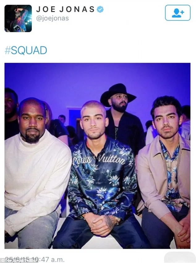 Inilah foto yang dihapus Joe dari akun Twitter-nya © twitter.com/joejonas