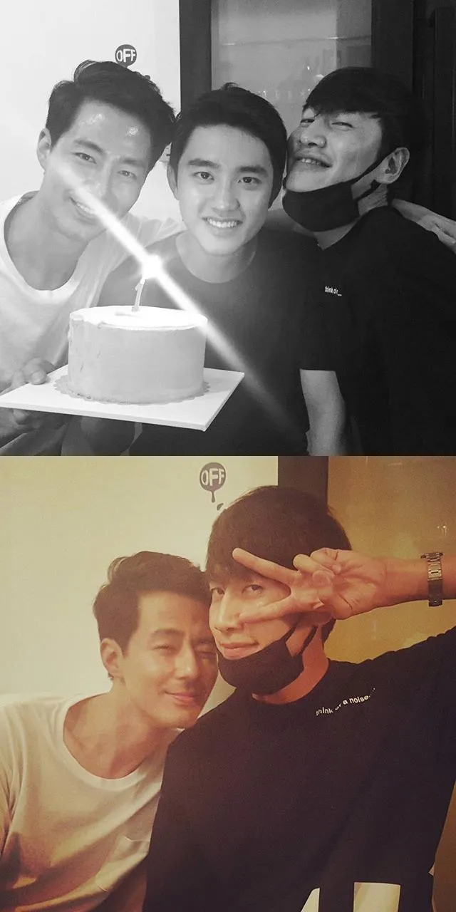 Momen bersama Jo In Sung, D.O, dan Lee Kwang Soo. ©soompi.com