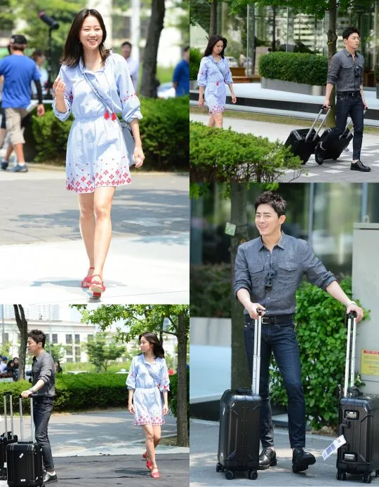 Jo Jung Suk dan Gong Hyo Jin saat syuting perdana Incarnation of Jealousy. ©soompi.com