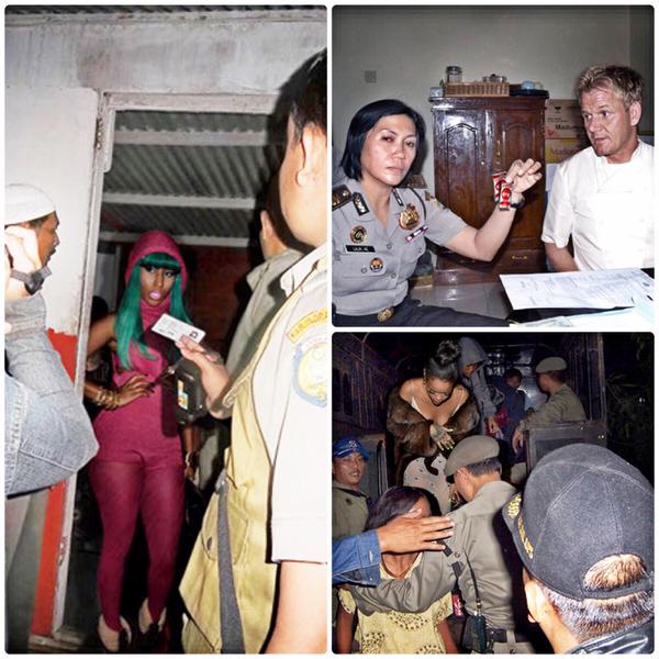 Nicki, Gordon, dan Rihanna kena gerebek / © Agan Harahap Twitter