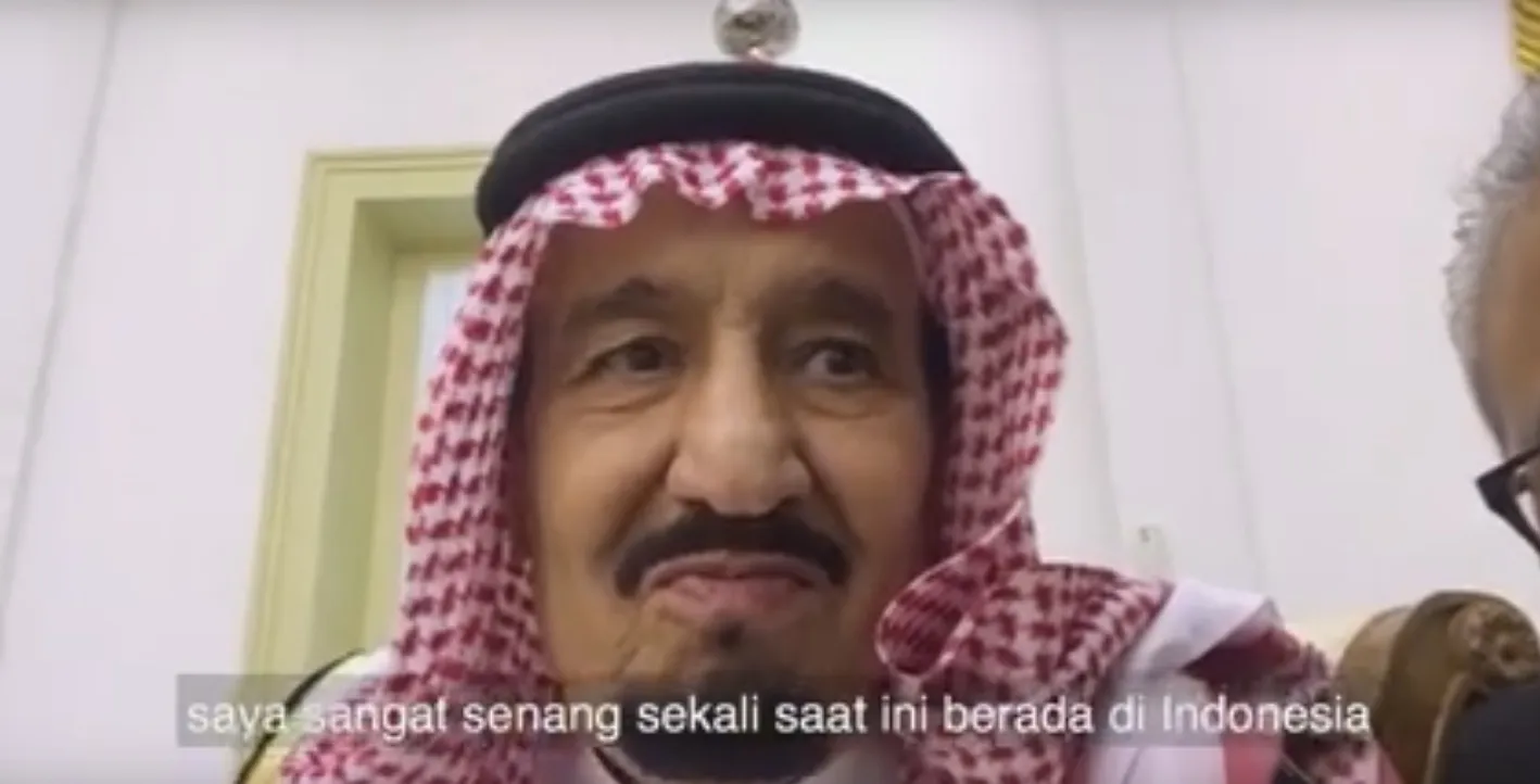 Raja Salman mengungkapkan perasaannya saat berkunjung ke Indonesia dalam VLOG Presiden Jokowi © Youtube.com/Presiden Joko Widodo