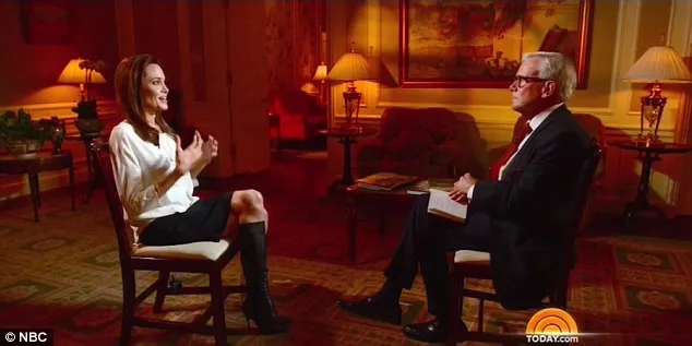 Jolie saat menjalani wawancara @ NBC