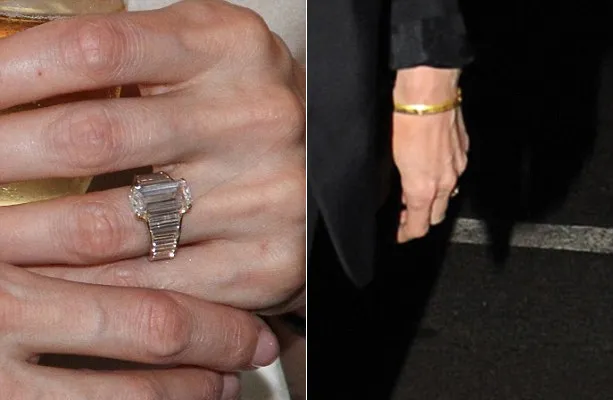 Cincin pertunangan Jolie vs cincin emas dari PBB @ dailymail.co.uk