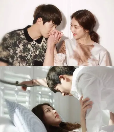 Adegan mesra pasangan We Got Married Jong Hyun dan Gong Seung Yeon di majalah Ceci. ©soompi.com