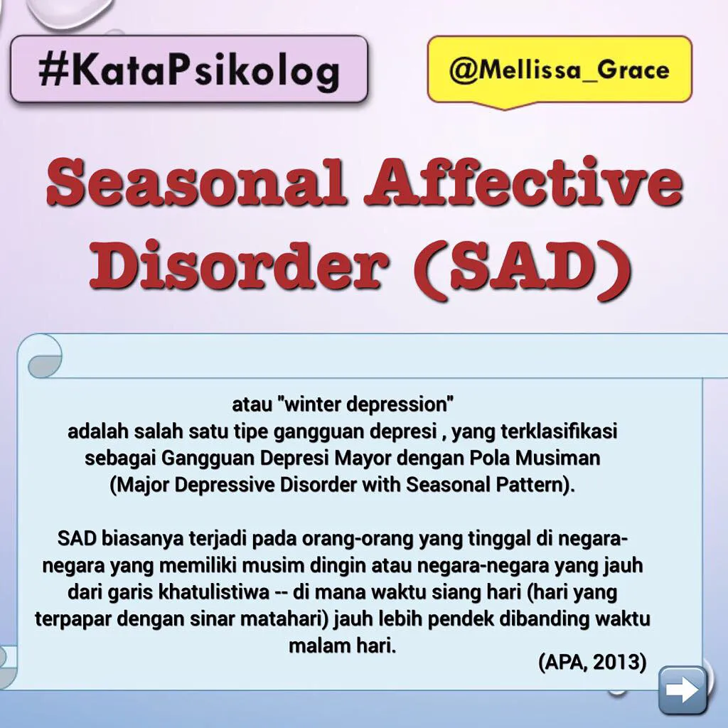Penjelasan Seasonal Affective Disorder © instagram.com/mellissa_grace
