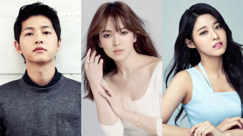 Song Joong Ki, Song Hye Gyo, dan Seolhyun AOA yang menjadi raja iklan di Korea saat ini. ©soompi.com