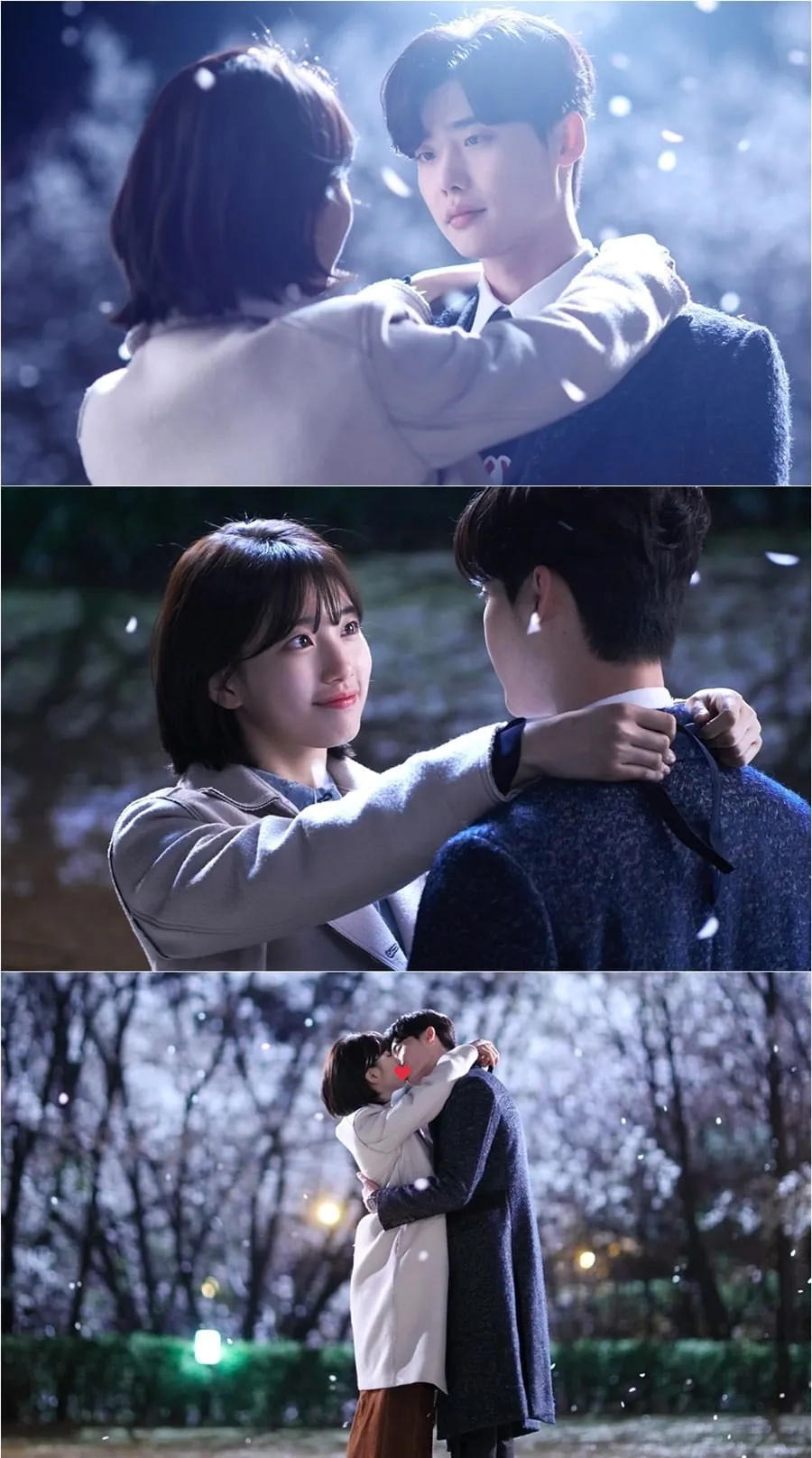 Adegan ciuman Lee Jong Suk dan Suzy dalam WHILE YOU WERE SLEEPING. © SBS