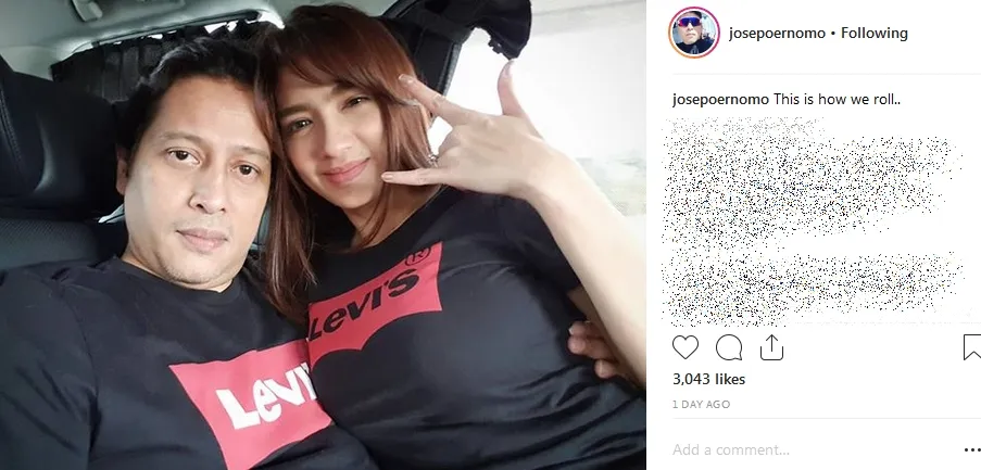 Jose pamer foto mesra dengan Angel ©instagram/josepoernomo