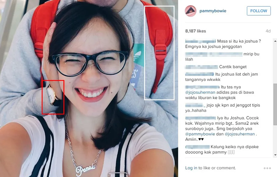 Salah satu foto kedekatan Joshua - Pamela di Instagram