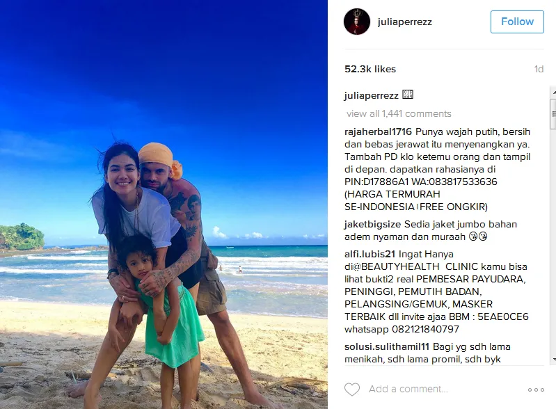 Jupe restui Della dan Diego? © Instagram/juliaperez